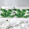 Bedding Set 135 x 200 cm, Large Leaves, White, Soft Microfiber Duvet Cover with Zipper view 4