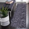 QQrunner Purple and Black Washable Non-Slip Runner Rug, 40 x 300 cm view 2