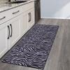 QQrunner Purple and Black Washable Non-Slip Runner Rug, 40 x 300 cm view 3
