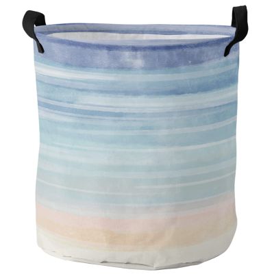 Laundry Hamper, Abstract Watercolor Sky Design, Oxford Fabric, 34 x 42 cm