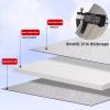 Zlovne 99% UV Protection Window Film, Heat-Reflective Sunshade Film, 8mm Thick Skylight Blackout Privacy Film for Smooth Glass with Suction Cups (40 x 110 cm/16 x 43 in) view 3