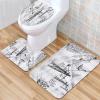 IUBBKI 3-Piece Bathroom Mat Set, Non-Slip, Winter Ski Lift and Fir Tree Design view 1