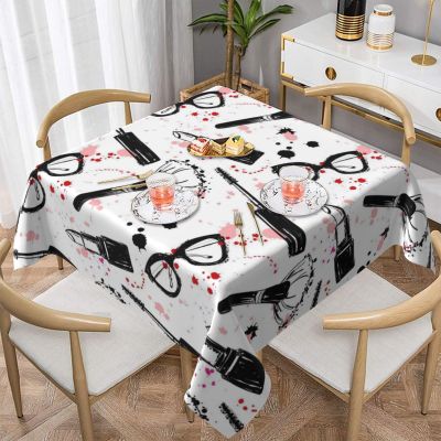 BAFAFA Makeup Cosmetics Pattern Printed Square Waterproof Tablecloth
