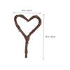Toddmomy 2-Piece Rattan Heart-Shaped Hanging Wreath Set view 2