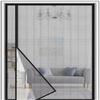 Magnetic Fiberglass Screen Door, 230 x 185 cm, Reversible Side Opening, Black view 1