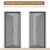 Magnetic Fiberglass Screen Door, 230 x 185 cm, Reversible Side Opening, Black view 2