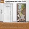 Magnetic Fiberglass Screen Door, 230 x 185 cm, Reversible Side Opening, Black view 3
