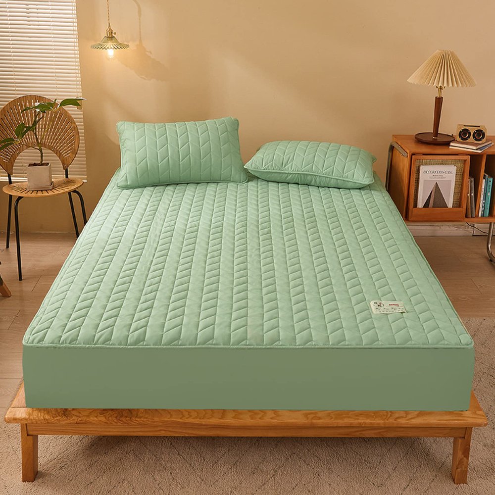 JIANINGHOME Quilted Fitted Sheet 150 x 200 cm