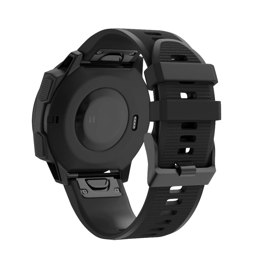 INFRI 22 26 mm Silicone Quick-Release Band for Garmin Fenix 6X/6 Pro, Fenix 5/5X Plus, 7X/7, Descent MK2 and MK1, Agate