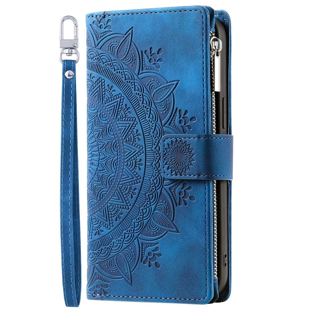 Rnrieyta Zipper Wallet Case for Samsung Galaxy A14 4G, PU Leather Flip Cover with Card Slot