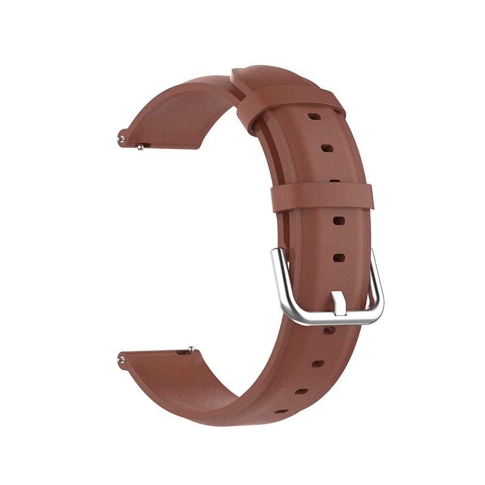 BCMCBV Genuine Leather Watch Band for Garmin Venu 2 Plus, Venu SQ, Forerunner 245/645 M, 22 mm, Agate
