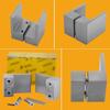 BAZAC Shower Door Knobs and Handles, Zinc Alloy, Concealed Door Handle, Solid Single-Hole Glass Door Handle, Replacement Knobs, Silver view 4