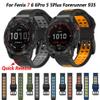AMSOH 22 26mm Silicone Watch Band for Garmin Fenix 6X/6 Pro/7X/7/5/5X/3/3HR/945/Epix, Quick-Release, Agate view 2