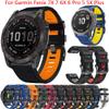AMSOH Quick-Release Watch Strap for Garmin Fenix 7X, 7, 6X, 6 Pro, 5, 5X Plus, 3, 3HR, 935 and Epix, Silicone Band, 22/26 mm, Agate view 2