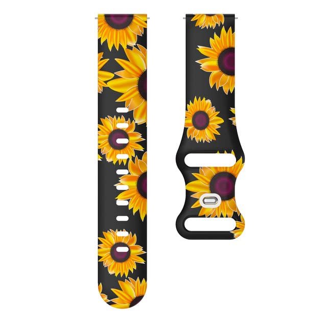 KAVJU New 20 mm Printed Silicone Band for Garmin Venu Sq/Vivoactive 3, Venu 2 Plus Strap, Women's Replacement Band, Vivoactive 3, Agate