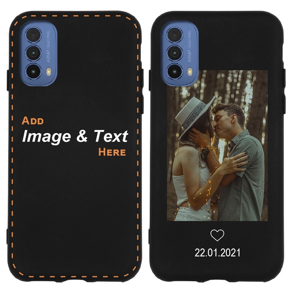 CoverHeld Personalized Black Silicone Case for Motorola Moto E30 / E40 / E20s