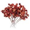 TOYANDONA Artificial Christmas Berry Stems, 12 Pieces, Orange view 1