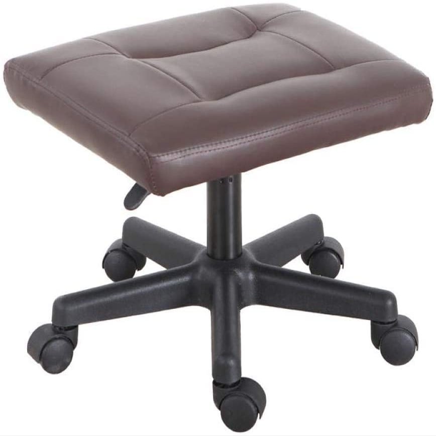 Rolling Stool with Pink PU Seat, Adjustable Height 45–55 cm, 160 kg Capacity