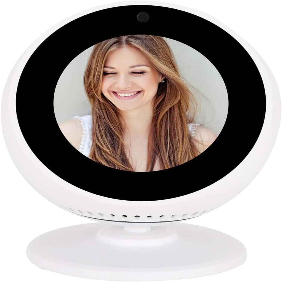 ZahoTse for Amazon Echo Spot Holder, Desktop Stand, 360° Adjustable, No Screws Required, White, 1 Piece