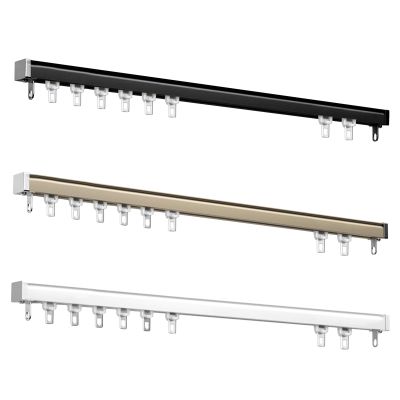 Aluminum Single-Track Curtain Rail, Pre-Drilled, Wall or Ceiling Mount
