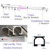 Aluminum Single-Track Curtain Rail, Pre-Drilled, Wall or Ceiling Mount view 3
