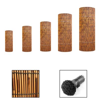 Reed Privacy Fence, Decorative Fence with Natural Elegance and Weather Resistance for Gardens, Patios, Yards, Balconies and Gazebos (Size: H0)