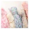TIYGHI 130 × 91 cm Flower-Embroidered Mesh Tulle Fabric, Peach Flower view 3