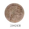 Carved Dragon Round Wood Applique, 24 × 24 cm view 2