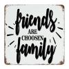 Country Metal Sign “Outdoor Friends Are Chosen Family,” Man Cave Decor, 30.5 x 30.5 cm view 1