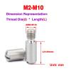 Slotted Headless Axial/Stepped Screw, 304 Stainless Steel (Silver, 1 pc, M6 × 8) view 2