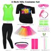AOTHSO 24-Piece Women’s 1980s Halloween Costume Accessory Set view 4