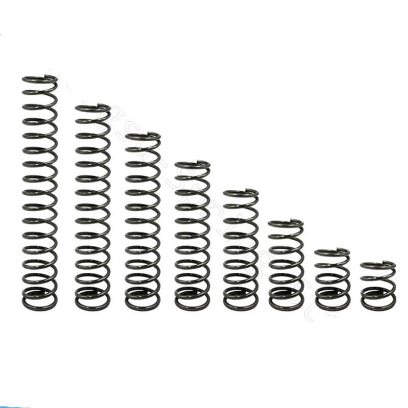 5-Piece 0.9 mm Wire Compression Springs, 5–14 mm OD, 10–100 mm Length