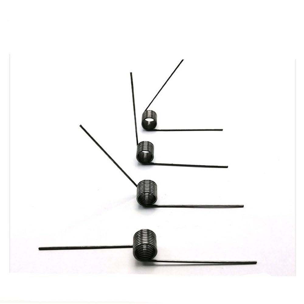 V-Shaped Torsion Spring, 1.0 mm Wire, 60° 3-Turn, 10-Pack, 6.5 mm