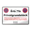 PrintPlanet Custom Parking Sign – 3 mm White Aluminum Composite, Private Property + 2 Text Lines view 1