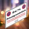 PrintPlanet Custom Parking Sign – 3 mm White Aluminum Composite, Private Property + 2 Text Lines view 3