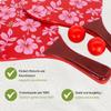 GICO Retro Beach Ball Set in Red with Floral Pattern, 2026 Model, Sturdy Plywood - 3269 view 4