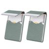 ALXBSONE 2-Pack Business Card Holders, Metal Card Cases with Magnetic Closure, PU Leather view 1
