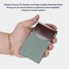 ALXBSONE 2-Pack Business Card Holders, Metal Card Cases with Magnetic Closure, PU Leather view 4