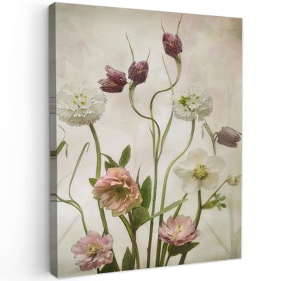 MuchoWow Vintage Canvas Wall Art for Living Room Decor