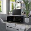 Makastle TV Stand with 2 Drawers and 1 Door Cabinet, Black, 80 x 34 x 36 cm view 3