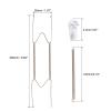 sourcing map 5-Pack Stainless Steel Plate Hangers, Invisible Wall-Mount Plate Hangers with 5 Wall Hooks and 10 Protectors, Silver view 2