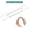 sourcing map 5-Pack Stainless Steel Plate Hangers, Invisible Wall-Mount Plate Hangers with 5 Wall Hooks and 10 Protectors, Silver view 4