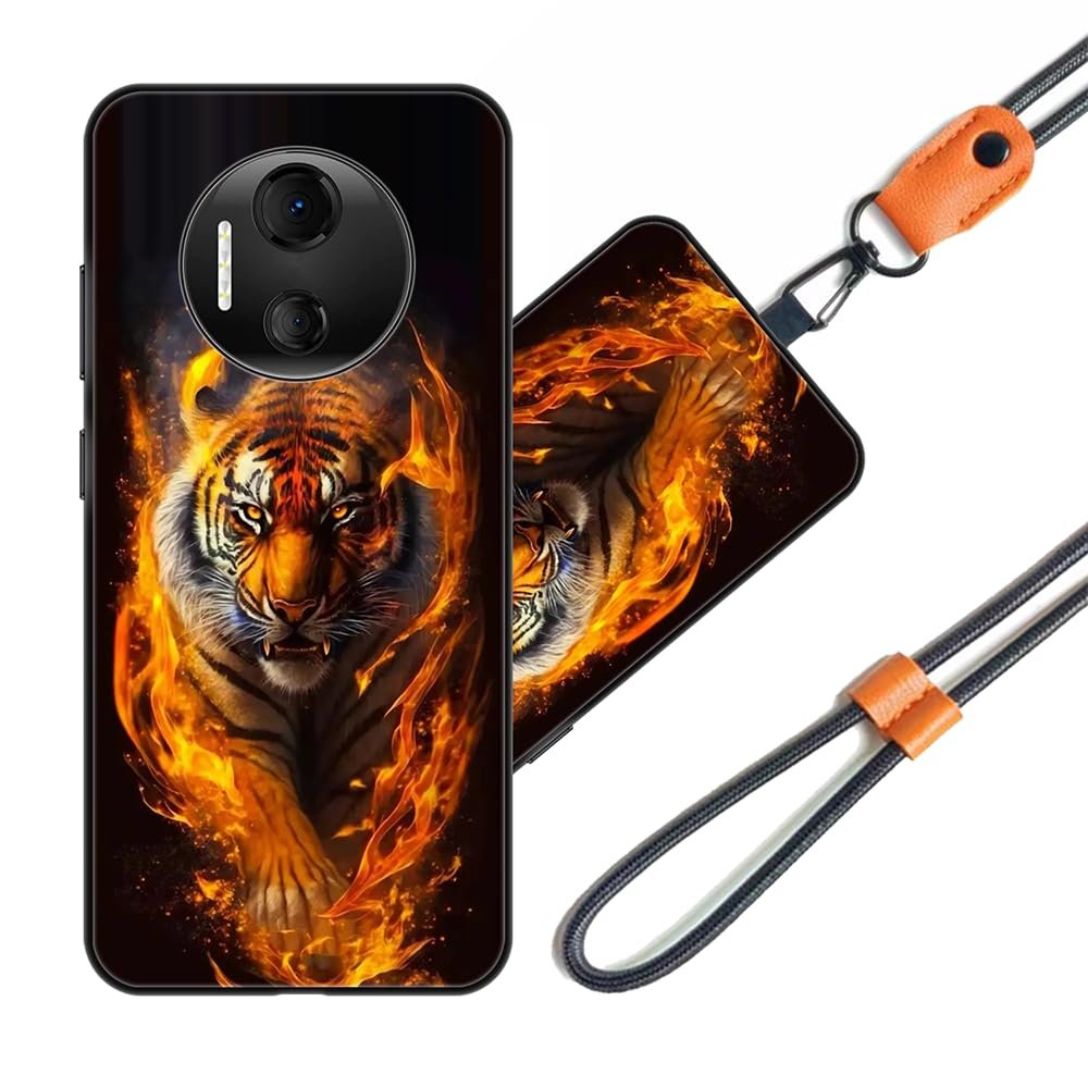 JEZSTHAI Phone Case Compatible with Doogee X97, Patterned TPU Case with Phone Lanyard, A07