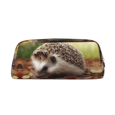 TOMPPY Hedgehog-Print Pencil Case, Gold, One Size