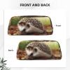 TOMPPY Hedgehog-Print Pencil Case, Gold, One Size view 3
