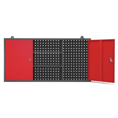 Jan Nowak BEN Metal Wall-Mounted Tool Cabinet with Pegboard, 120 x 60 x 20 cm