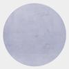 Soft High-Pile Round Rug, Washable, Modern Solid-Color Faux-Fur Look, Silver, 200 cm view 1