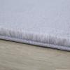 Soft High-Pile Round Rug, Washable, Modern Solid-Color Faux-Fur Look, Silver, 200 cm view 2