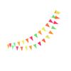4, 4 m Fluorescent Paper Pennant Garland, Colorful Set view 1