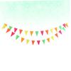 4, 4 m Fluorescent Paper Pennant Garland, Colorful Set view 2